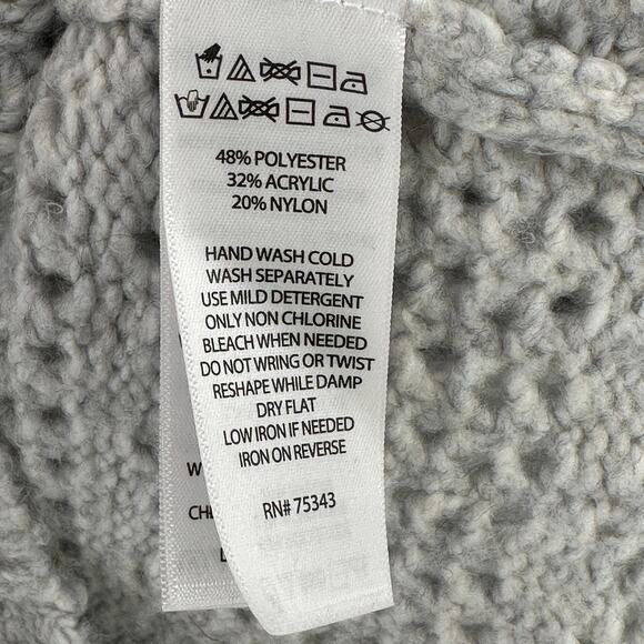 Joie Open Knit Collared Cardigan Sweater Womens Size Small Heather Gray - Picture 5 of 5